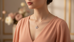 Dainty Silver W Alphabet Pendant