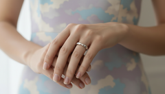 Bezel-Set Round Diamond Two Stone Bypass Ring