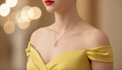 Alphabet D Unisex Diamond Pendant