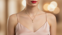 Alphabet I Unisex Diamond Pendant
