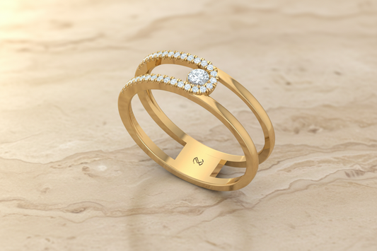 Modern Diamond Open Wrap Fancy Ring