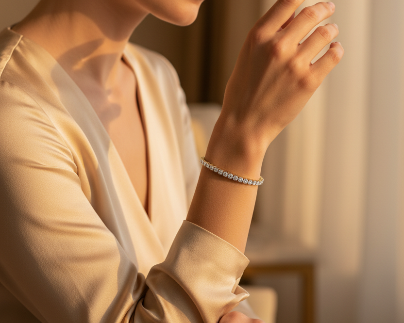 Eternity Round Diamond Tennis Bracelet