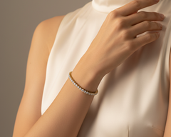 Timeless Gold And Diamond Tennis Bracelet
