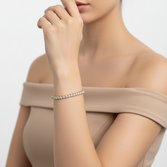 Lines of Light Diamond Tennis Bracelet