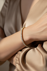 Braided Wrap Diamond Tennis Bracelet