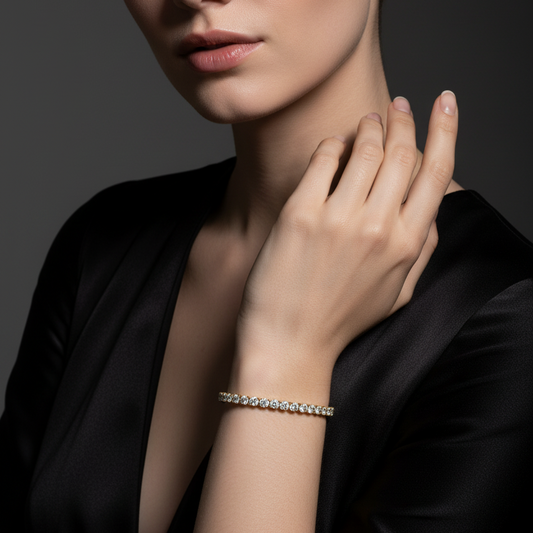 Prong-Set Diamond Line Tennis Bracelet