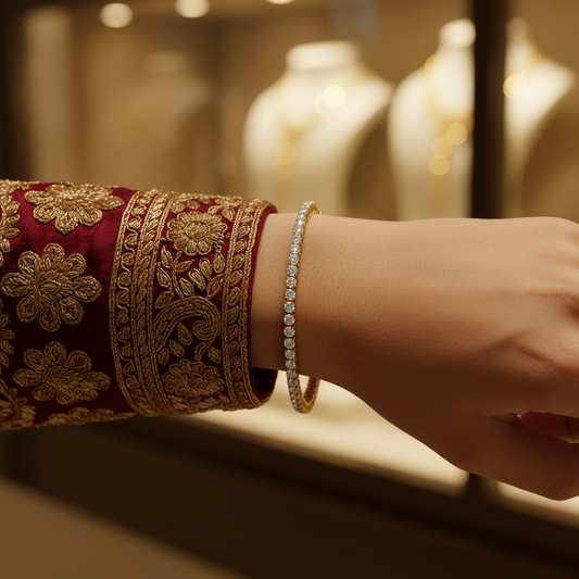 Graduating Diamond Tennis Bracelet