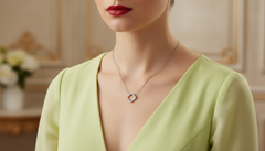 Lucky Charm Diamond Open Clover Necklace with Chain