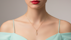 Interlocking Oval Diamond Pendent