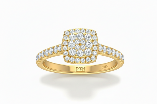 Women's Diamond Cluster Engagement Ring