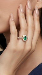 Natural Emerald & Dia
