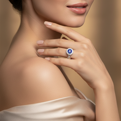 Round Sapphire Ring