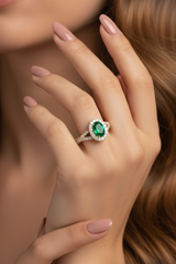 Oval Shape Emerald Ring