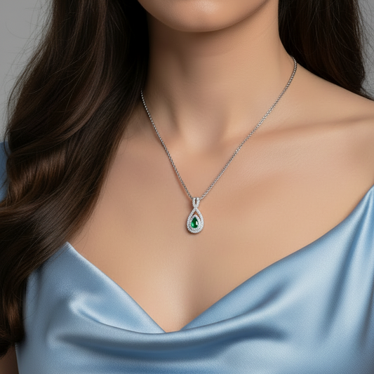 Pear Shape Emerald Pendant