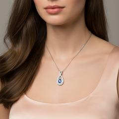 Pear Shape Sapphire Pendant