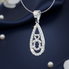 Everyday Elegance Diamond Teardrop Figure Pendant