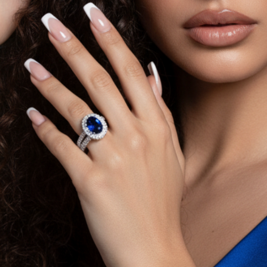 Oval sapphire Ring