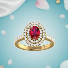 Oval Shape Ruby Ring