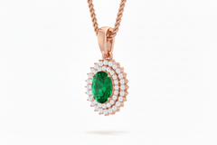 Oval Emerald & Diamond