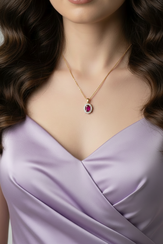Oval Ruby & Diamond