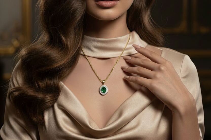 Oval Emerald & Diamond