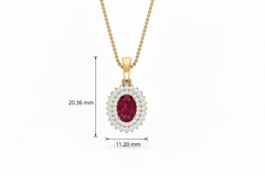 Oval Ruby & Diamond
