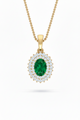 Oval Emerald & Diamond