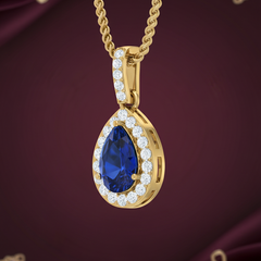Sapphire Pear Shape Pendant
