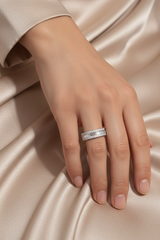 Three Row Silver Ring