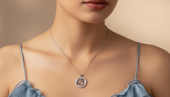 Diamond-Border Om Locket Pendant