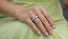 Modern Chain Link Diamond Fashion Ring