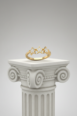 Geometric Three Star Accent Ring