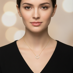 Circle of Life Diamond Necklace With Chain