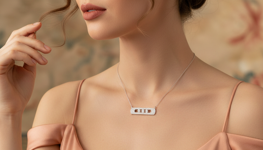 Messika-Inspired Move Classique Gold Diamond Necklace With Chain