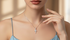 Diamond Ankh Cross Pendant