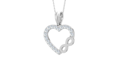 Heart Infinity Silver Necklace For Women With Chain