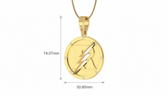 Hip Hop Style Iced Out Reverse Flash Symbol Pendant
