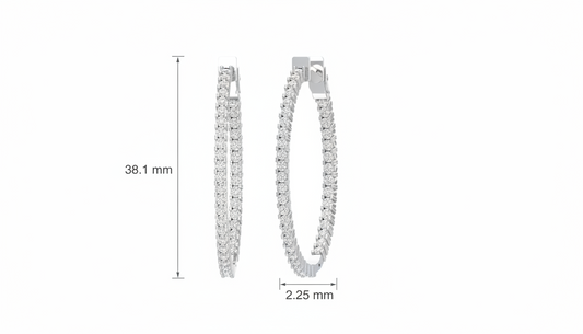 Round Diamond Hoop Earrings