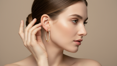 Round Diamond Hoop Earrings