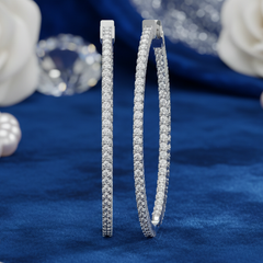 Classic Diamond Hoop Earrings