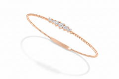 Beaded Chain Diamond Bangle