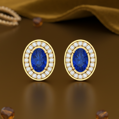 Oval Shape Sapphire With Diamonds
