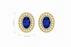 Oval Shape Sapphire With Diamonds