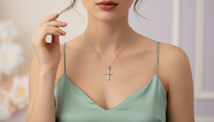Dainty & Meaningful Diamond Cross Infinity Symbol Pendant