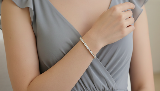 Classic Round Diamond Line Bracelet