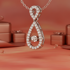 Unstoppable Love Diamond Teardrop Frame Necklace With Chain