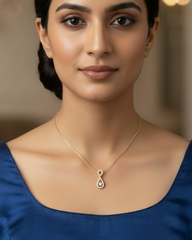 Unstoppable Love Diamond Teardrop Frame Necklace With Chain