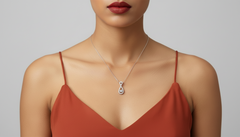 Unstoppable Love Diamond Teardrop Frame Necklace With Chain