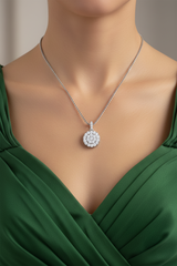 Brilliant Diamond Circle Pendant for Women