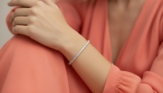 Secure Box Clasp Round Diamond Tennis Bracelet